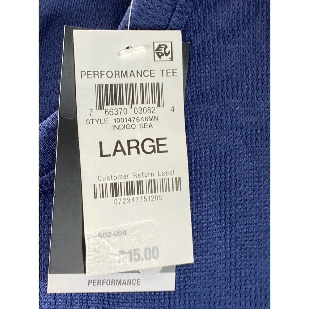 ID Ideology Men's Indigo Sea Crewneck Taped Graphic Training T-Shirt SZ L - Picture 13 of 13